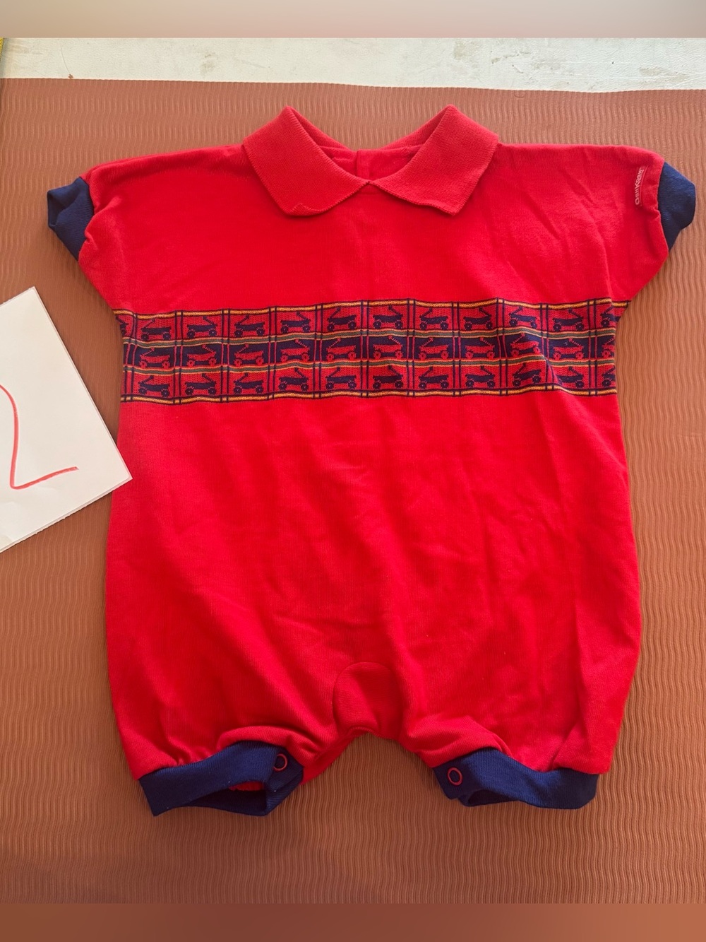 Vintage Oshkosh Baby Onesie Romper made in USA 12M